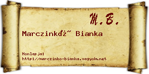 Marczinkó Bianka névjegykártya