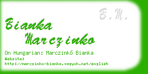 bianka marczinko business card