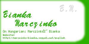bianka marczinko business card